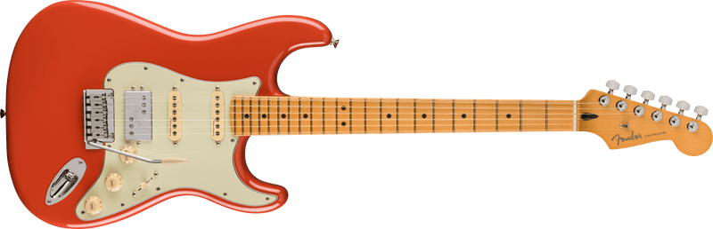 Load image into gallery viewer, PLAYER PLUS STRATOCASTER® HSS Touche en Érable, fini Rouge Fiesta  avec étui souple Deluxe
