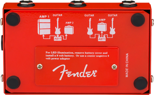 Pédale de sélection 2-Switch ABY Pedal, Rouge