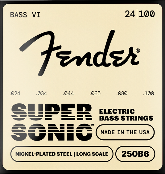 Cordes de basse Super 250 VI, acier nickelé, tirant 250B6 (024-084), jeu de 6 pour BASSE VI