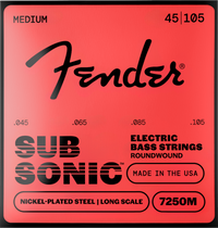 Cordes de basse électrique SubSonic™ 7250M, acier nickelé, diapason long, tirants .045-.105, (4)