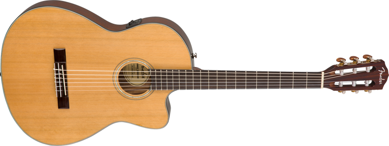 Load image into gallery viewer, Guitare classique, CN-140SCE Nylon Thinline, touche en noyer, naturel avec étui
