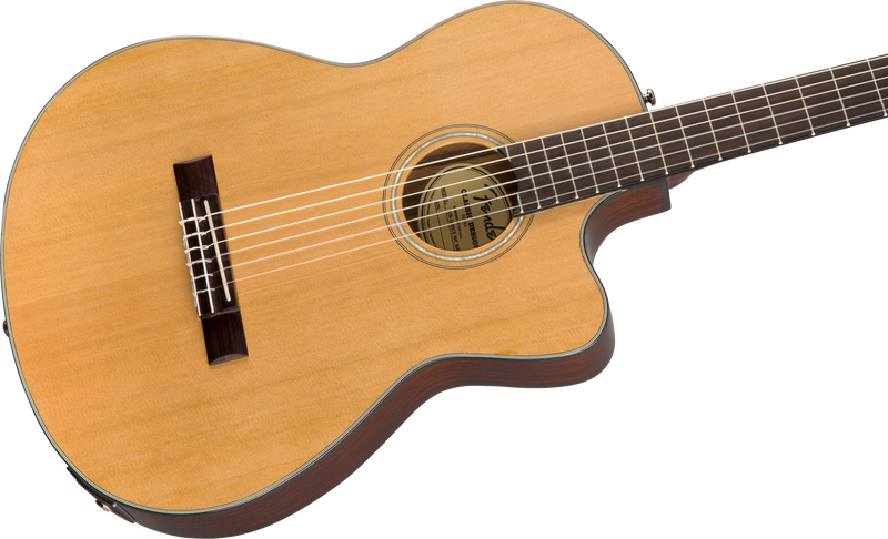 Load image into gallery viewer, Guitare classique, CN-140SCE Nylon Thinline, touche en noyer, naturel avec étui
