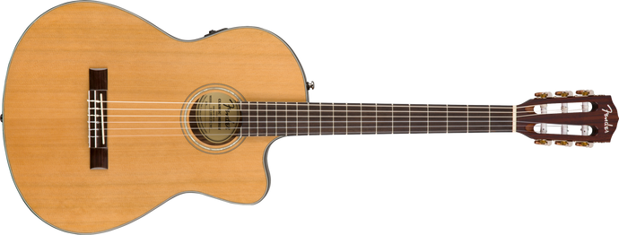 Guitare classique, CN-140SCE Nylon Thinline, touche en noyer, naturel avec étui