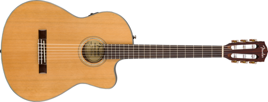 Guitare classique, CN-140SCE Nylon Thinline, touche en noyer, naturel avec étui