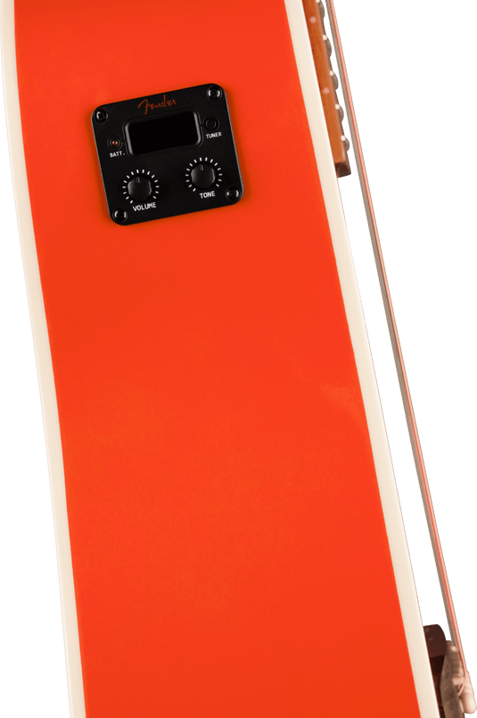 California Standard Redondo™ CE, table en épicéa, pickguard ivoire, rouge Fiesta (pas d’étui)