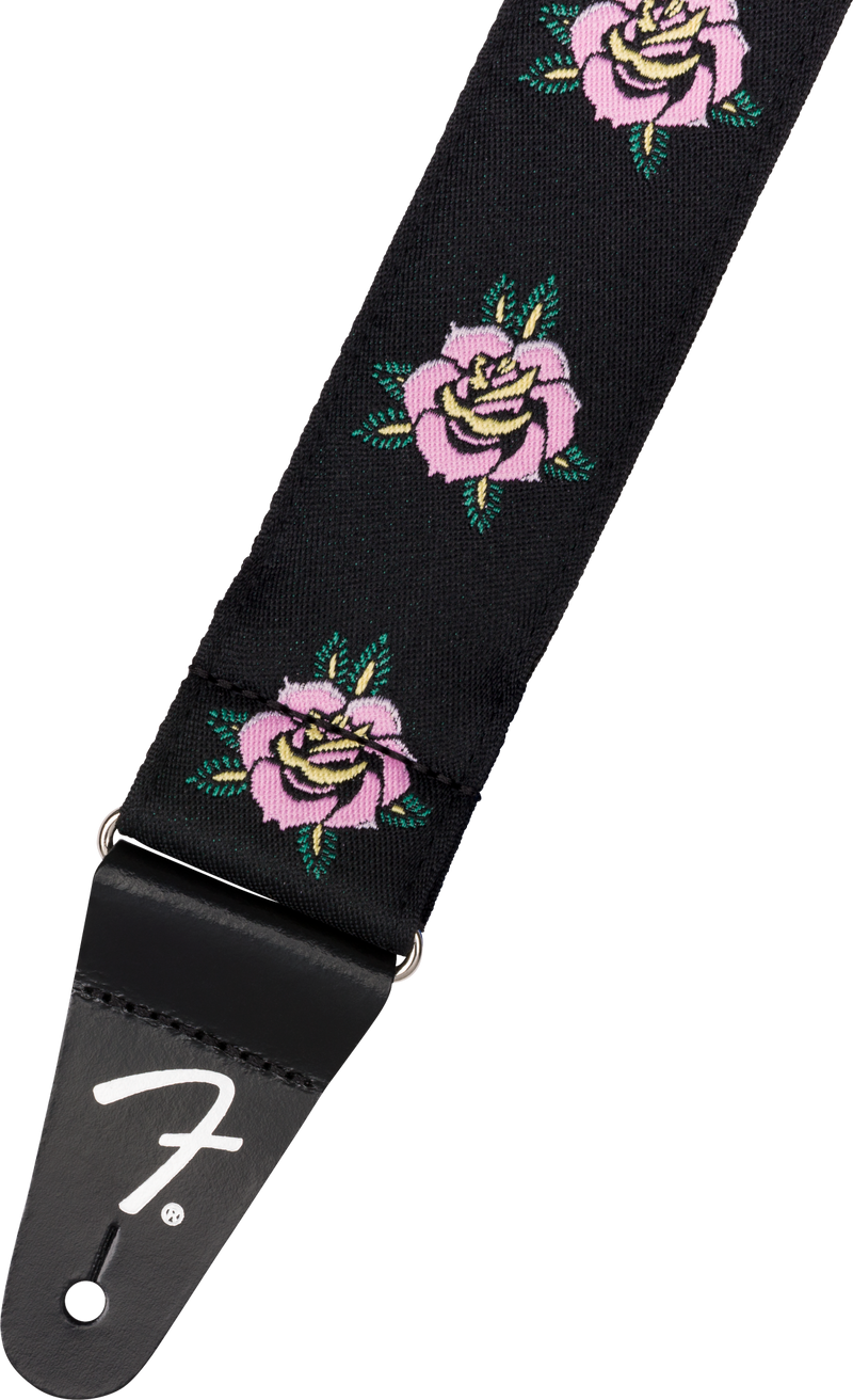 Chargez l'image dans la visionneuse de la galerie, Courroie 2” en jacquard tissé à motif de roses et doublée de nylon tubulaire résistant-Rose
