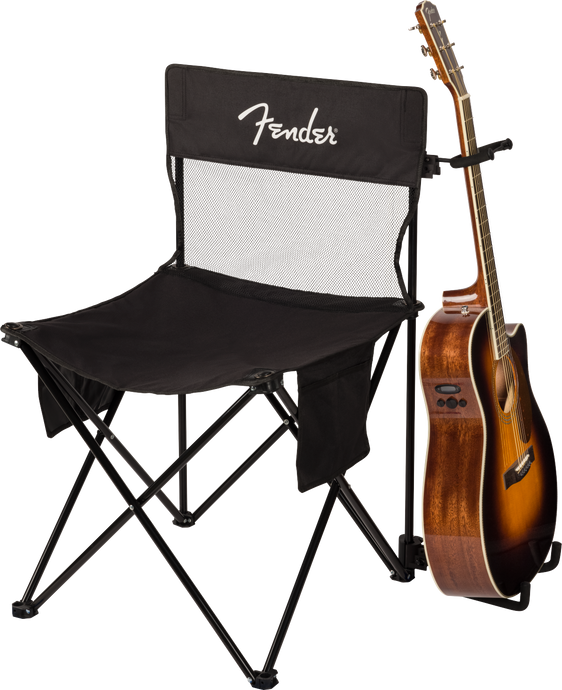 Chaise de camping pliable avec support de guitare