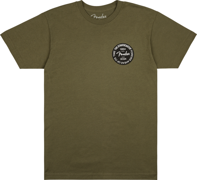 T-Shirt -M-manches courtes Stratocaster 70e anniversaire -Olive