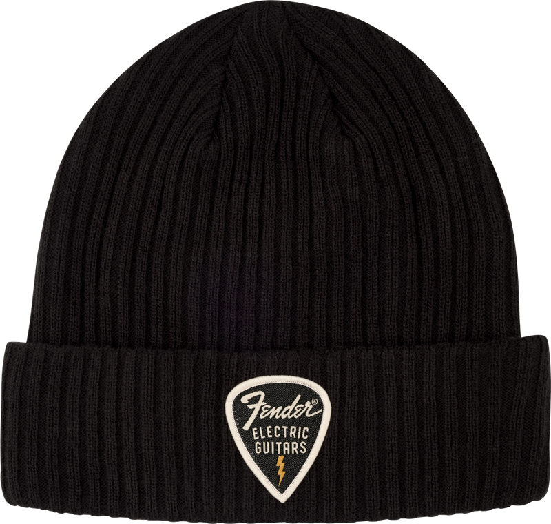 Load image into gallery viewer, Tuque Fender avec Logo Fender en forme de plectre- Noir
