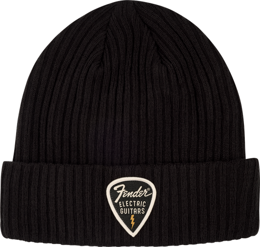 Tuque Fender avec Logo Fender en forme de plectre- Noir