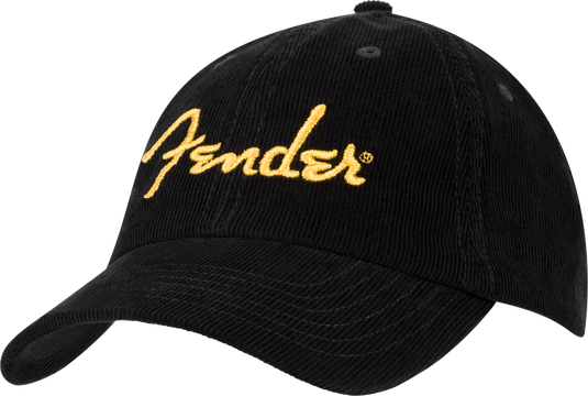 Casquette  en corduroy brodée avec logo Fender