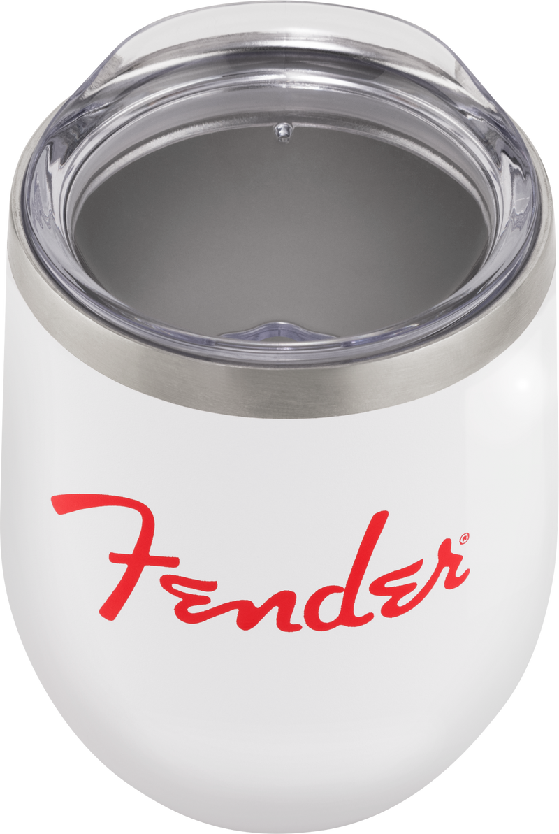 Load image into gallery viewer, Gobelet Thermos 12 oz avec logo Fender®  Red Spaghetti, fond blanc
