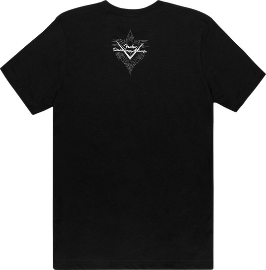 Chandail à manches courtes T-Shirt Fender Custom Shop Pinstripe-Noir-M