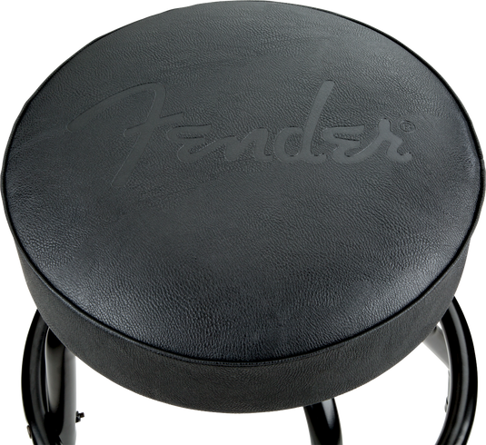 Tabouret de bar Fender® avec logo noir en relief, noir/noir, 30