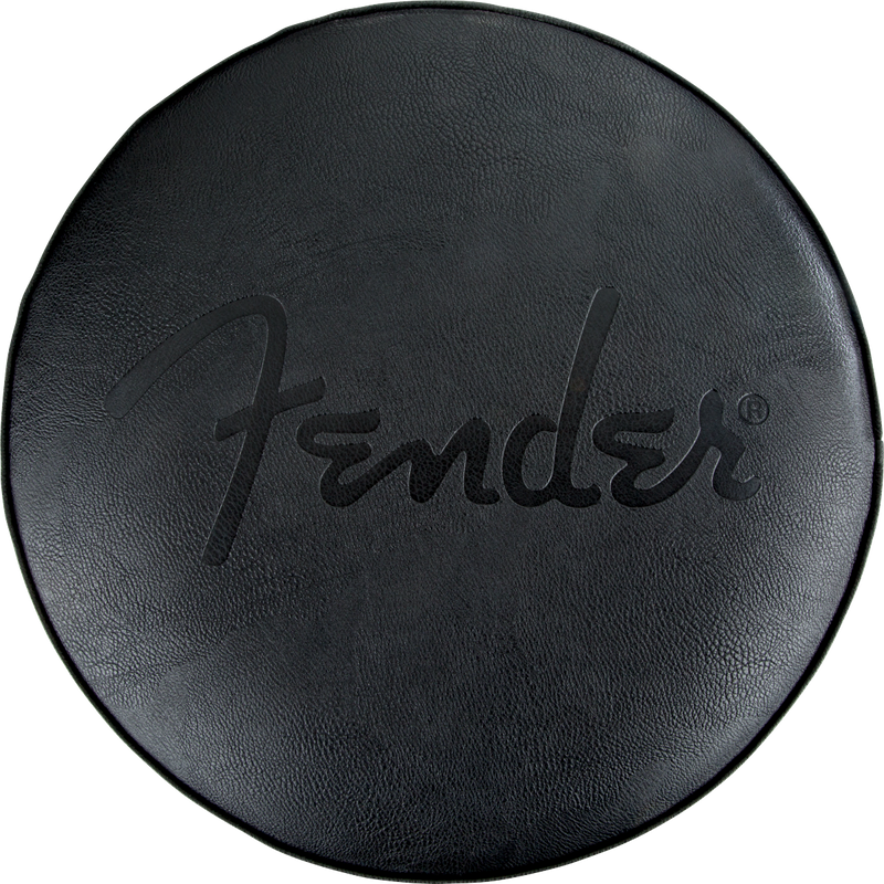 Load image into gallery viewer, Tabouret de bar Fender® avec logo noir en relief, noir/noir, 30&quot;

