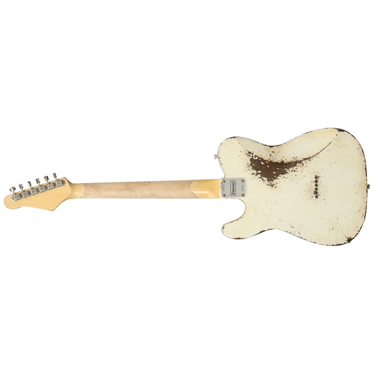 Guitare Friedman Vintage, corps Aulne,Touche Érable,Micros Classic 90,Pickguard Blanc,Fini Blanc avec Cibles Rouges,Étui inclus,SN:0725-3132