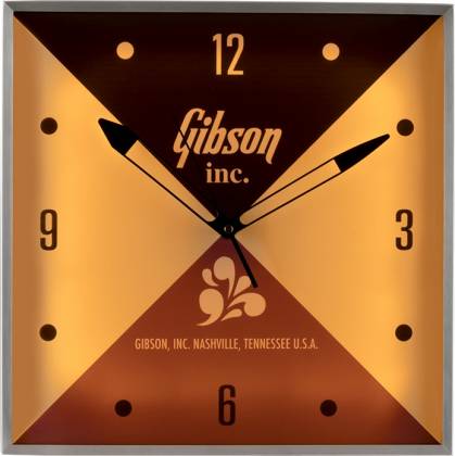 Chargez l'image dans la visionneuse de la galerie, Horloge vintage lumineuse - Logo "Gibson inc."
