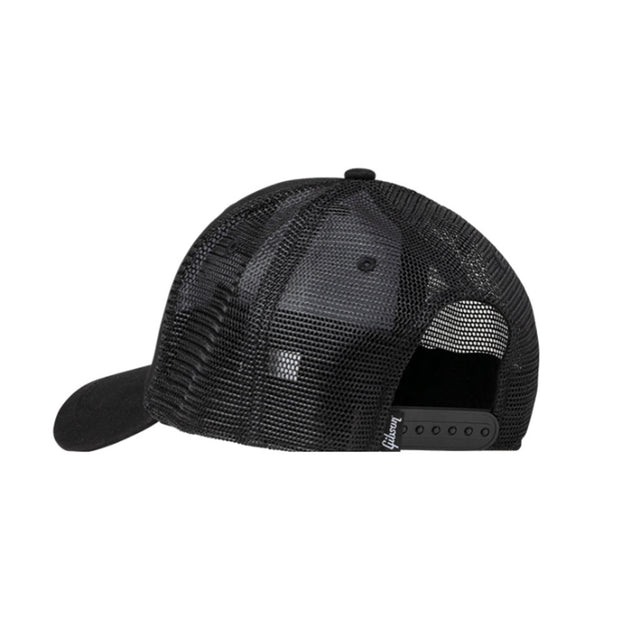 Load image into gallery viewer, Casquette &quot;Snapback&quot; Camionneur Noir avec logo Gibson
