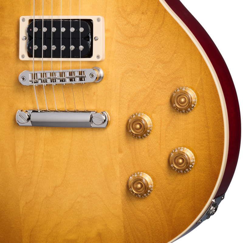 Load image into gallery viewer, Slash &quot;Jessica&quot; Les Paul Standard, &quot;Honey Burst&quot; dos rouge avec étui rigide
