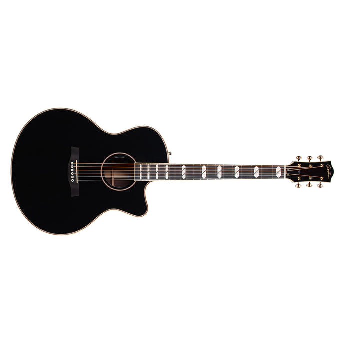 Guitare acoustique, Connaisseur MJ Satina RW, Mini-Jumbo-Noire (avec étui rigide)