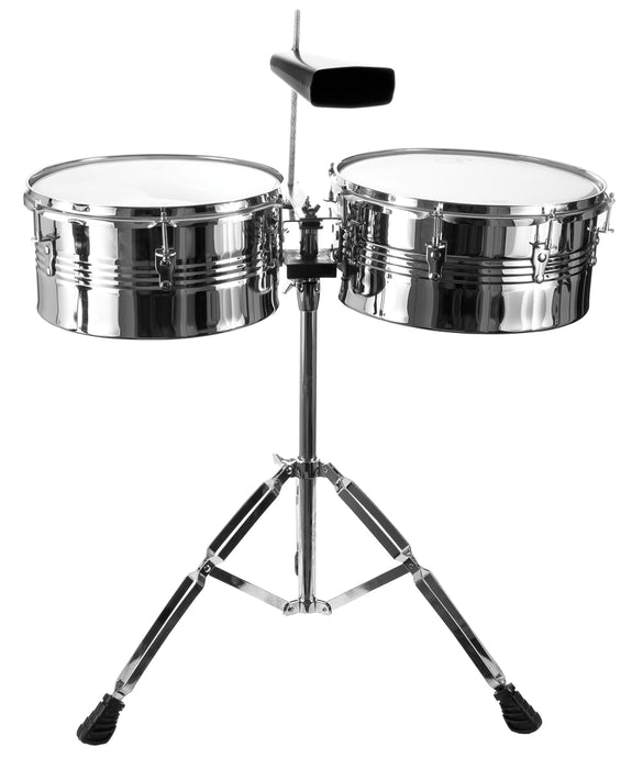 13’’ & 14’’ Ensemble Timbales Chrome w/stand