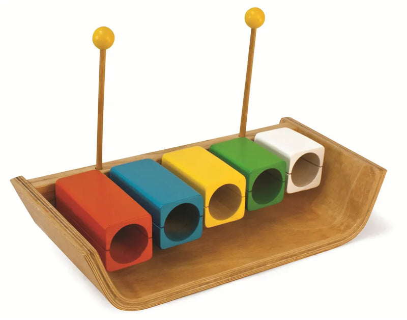 Chargez l'image dans la visionneuse de la galerie, Instrument de 5 Blocs en bois creux aux couleurs vives
