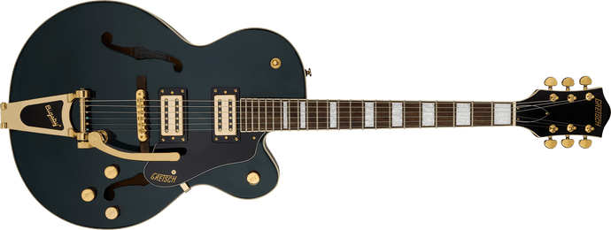 Guitare électrique, Streamliner G2420TG à corps creux-fini Cadillac Vert, touche en laurier, cordier Bigsby LTD et micros Broad'Tron BT-3S (pas d'étui)