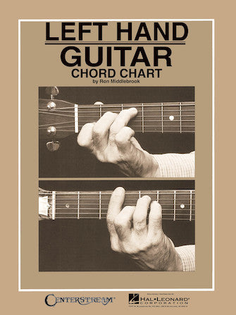 Tableau d'accords pour guitare, version gaucher, par Ron Middlebrook (version anglaise seulement)