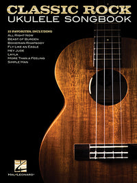 Collection of 23 classic rock songs arranged for ukulele