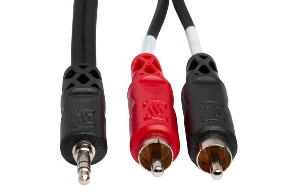 Load image into gallery viewer, câble 1/8 stereo à (2x) rca mâle de 3pieds
