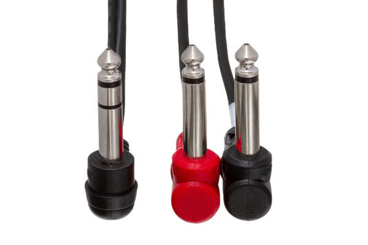 Adapteur jack TRS 6,35 mm vers double Jack TS 6,35 mm