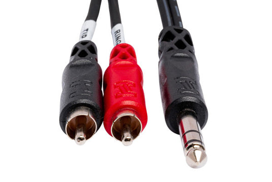 câble envoi et retour 3m , Cable 1/4 TRS à Dual RCA