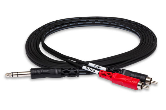 câble envoi et retour 3m , Cable 1/4 TRS à Dual RCA
