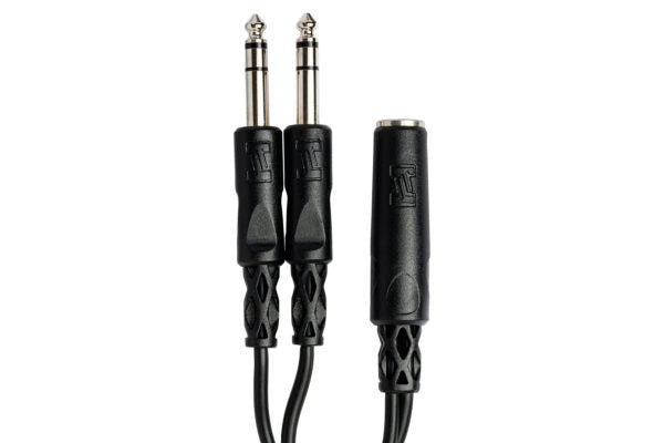 Load image into gallery viewer, Adapteur jack 6,35 mm TRSF vers double jack 6,35 mm TRS
