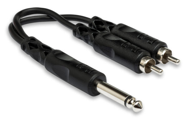 Adapteur jack TS 6,35 mm vers double RCA