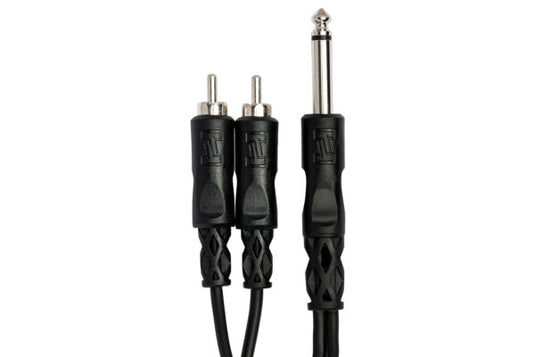 Adapteur jack TS 6,35 mm vers double RCA