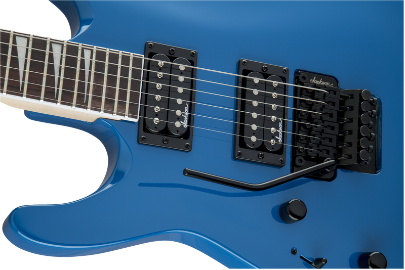 Chargez l&#39;image dans la visionneuse de la galerie, JS Series Dinky® Arch Top JS32 DKA LH, touche en amarante, bleu vif
