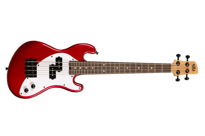 U-Bass 4 cordes série California Solid Body- Rouge Bonbon , 22 frettes  avec étui souple