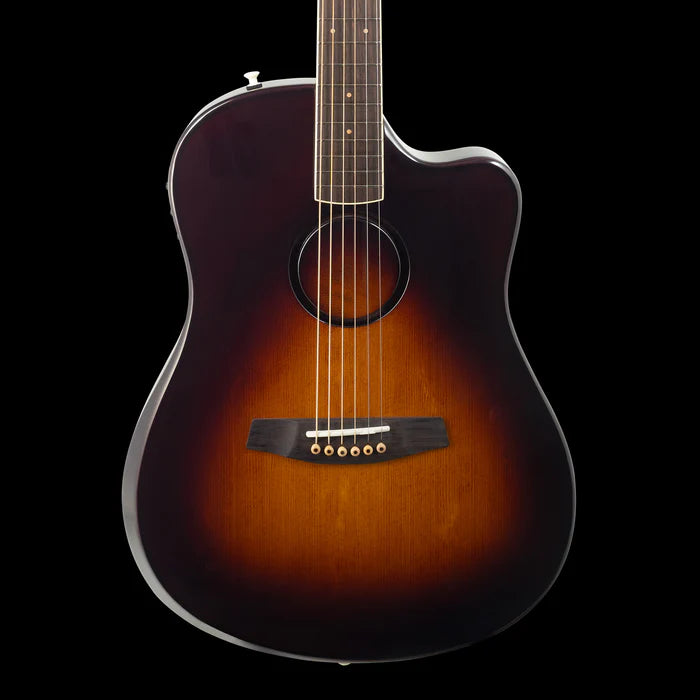 Chargez l'image dans la visionneuse de la galerie, Guitare acoustique-électrique AEG-1 avec étui souple (épinette de Sitka, fini Sunburst)
