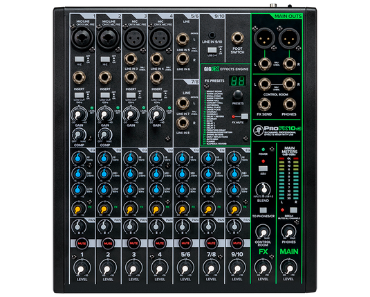 MIXEUR ANALOGIQUE 10 CANAUX AVEC FX AMÉLIORÉS, USB ET BLUETOOTH®