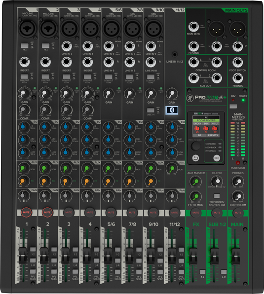 Console 12 canaux avec USB et bluetooth PROFX12V3PLUS