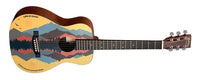 Compact acoustic guitar with "Life Is Good" case