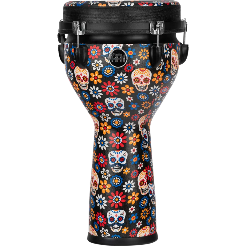 Load image into gallery viewer, Djembé Jumbo Meinl Percussion 10&quot;, Day of the Dead, tête design
