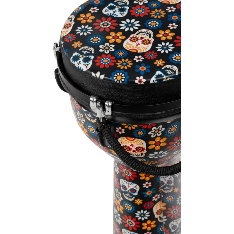 Load image into gallery viewer, Djembé Jumbo Meinl Percussion 10&quot;, Day of the Dead, tête design
