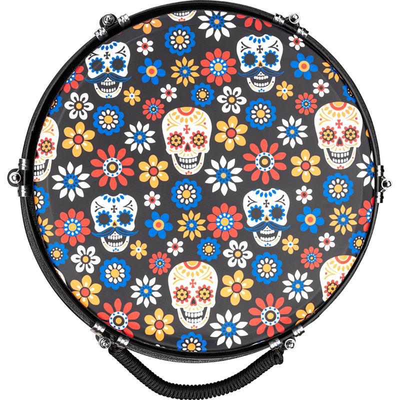 Load image into gallery viewer, Djembé Jumbo Meinl Percussion 12&quot;, Day of the Dead, tête design
