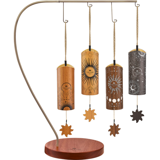 Sonic Energy 4 pièces Cosmic Bamboo Chime Set + Support