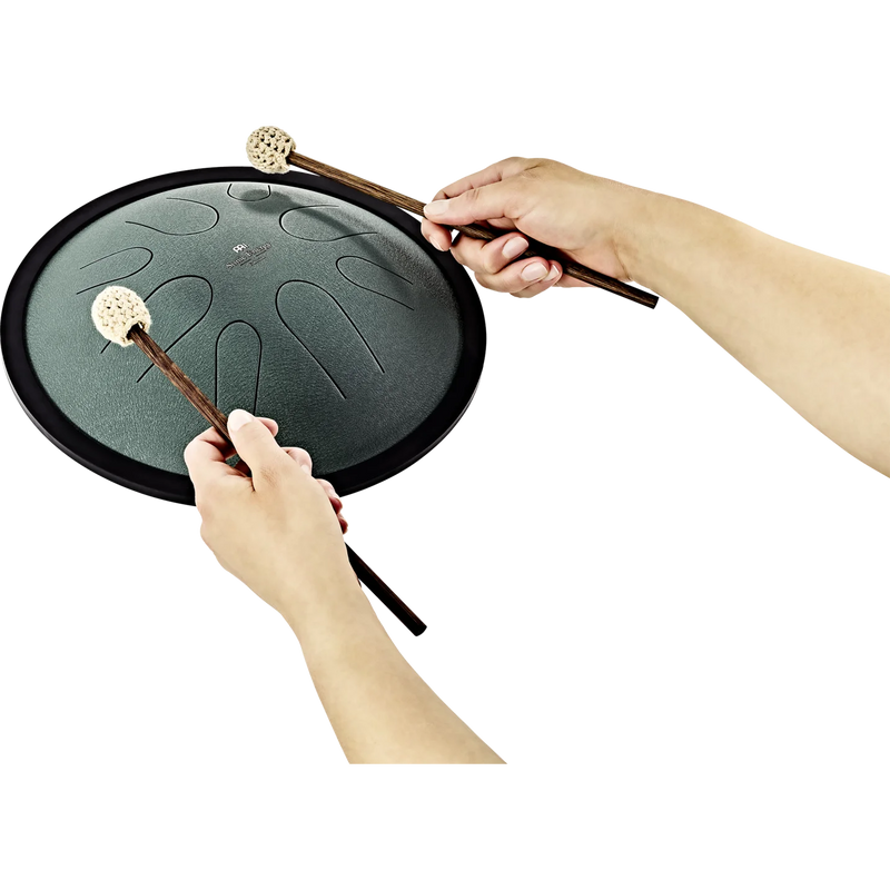 Chargez l'image dans la visionneuse de la galerie, Sonic Energy Compact Steel Tongue Drum 10" – Si mineur / 8 notes / 432 Hz – Vert foncé
