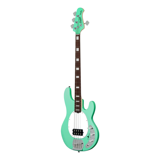 Basse 4 cordes Ray4X de la sous-série StingRay Plus (fini vert écume de mer- Seafoam Green