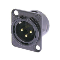 XLR Male Chassis Connector - Black