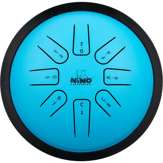 Tambour à languettes en acier NINO Percussion (gamme de Do majeur) – Bleu